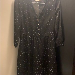 black polka dot dress